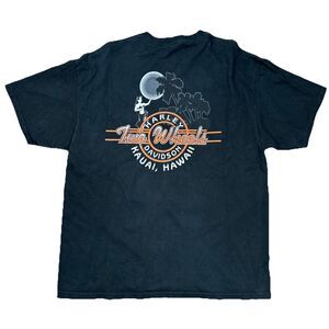 Y2K Harley Davidson T-Shirt Mens XL Short Sleeve Hawaii Girl Motorcycle